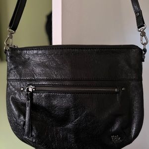 The Sak Oleta Black Leather Crossbody Bag